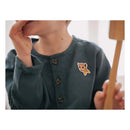 Kurta Linen Blouse & Olive Pants Set