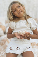 Goldie Crochet Crop - Cream