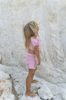 Willow Crochet Shorts - Peony