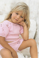 Goldie Crochet Crop - Peony