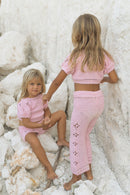 Goldie Crochet Crop - Peony