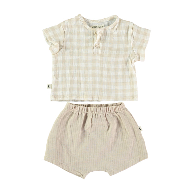 Boho Shorts Set ~ Beige