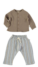 Taupe Striped Set
