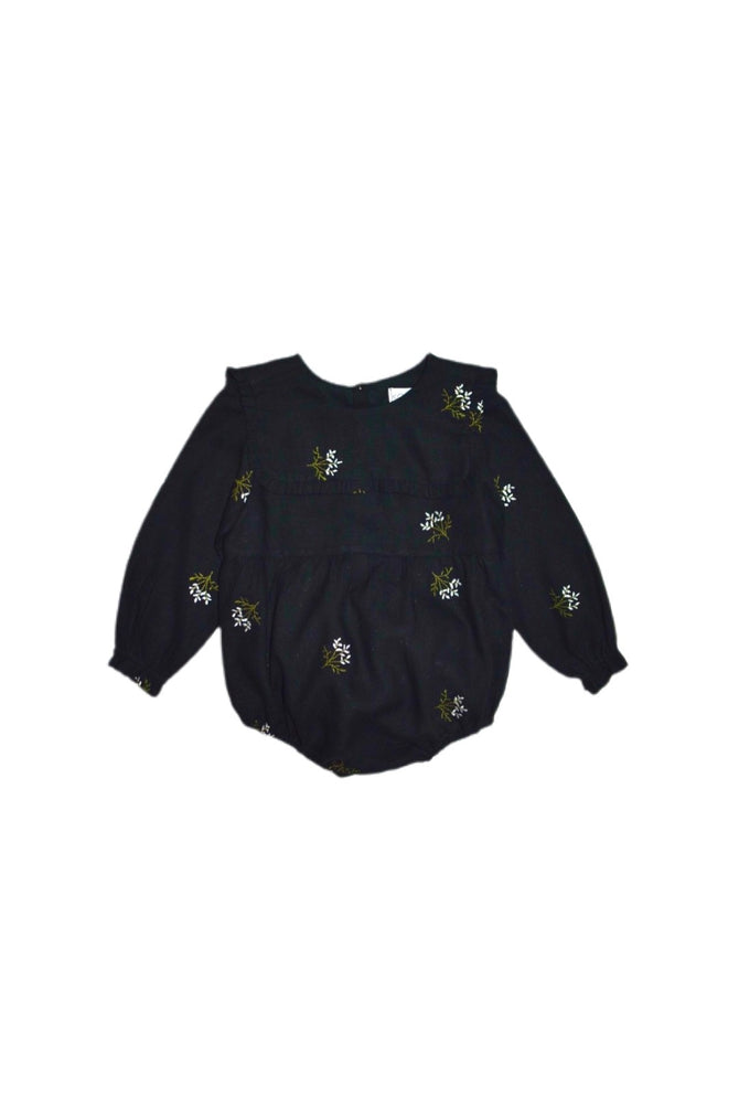 Black Elise Romper