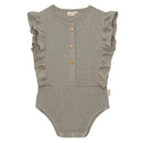 Ruffle Onesie - Simply Taupe