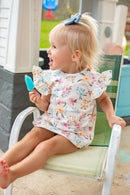 Preschool (3-5 yrs) Pastel Floral Flutter Bapron