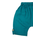 Teal Blue Organic Linen Set