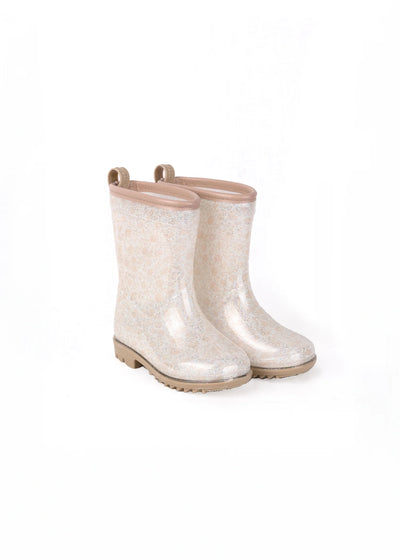 Wellies Rainboots in Glitter Bouqet Silhouette