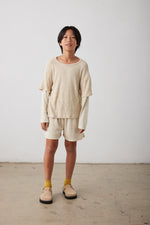 RENETTA LAYERED TOP - CREME