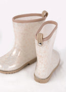 Wellies Rainboots in Glitter Bouqet Silhouette