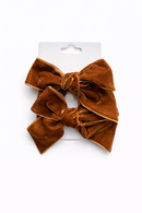 Velvet Bow Hair Clips (Pack of 2)