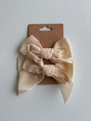 Velvet Bow Hair Clips (Pack of 2)