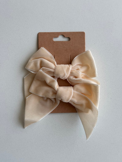 Velvet Bow Hair Clips (Pack of 2)