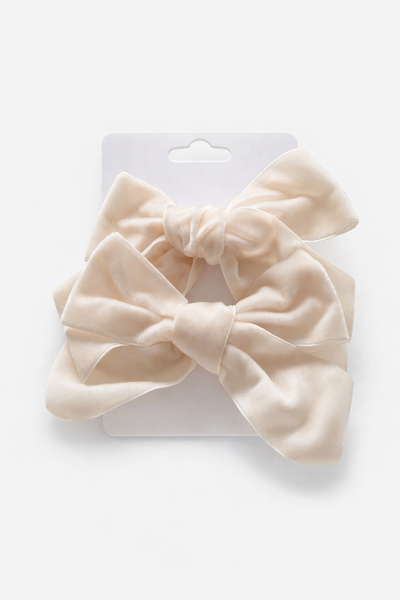 Velvet Bow Hair Clips (Pack of 2)