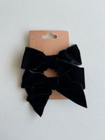 Velvet Bow Hair Clips (Pack of 2)