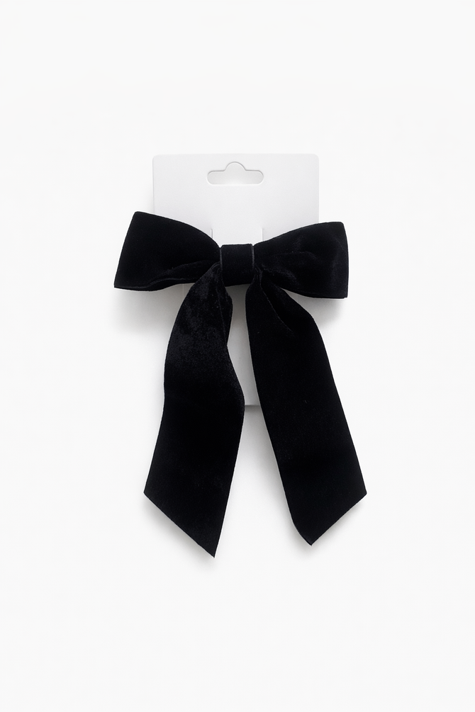 Black Velvet Hair Clip