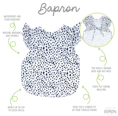Organic Dot Flutter Toddler Bapron for 6m-3T
